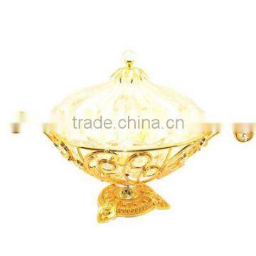 2013 fruit glass plate with handle L828