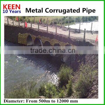 used in storm sewers,stream enclosures or bridges and bridge replancements galvanized corrugated plate pipes