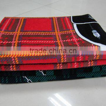 100% Cotton Velour Printed Scottish Plaid Beach Towel Plaid Printed Scottish Beach Towel photo-2
