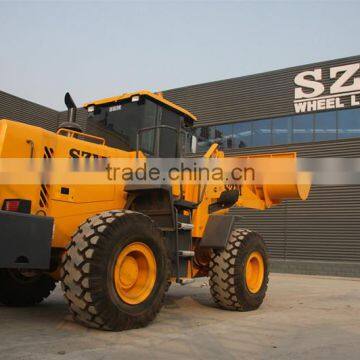 Heavy construction equipment wheel loader SZM 966L front end loader price with quick hitch 6 ton 3.8 m3 bucket