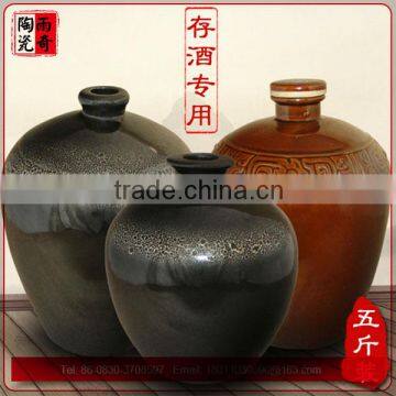 Black Matte Ceramic wine storage and container