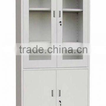 Kefeiya White Glass Door Steel Book Cupboard KFY-CB-02