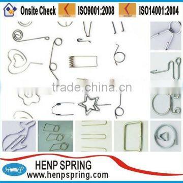 hot wire forming parts retaining spring clips