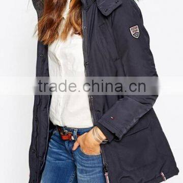 Mid-long Hooded Womens Padded Coat With Fur Trim Quality Choice photo-2