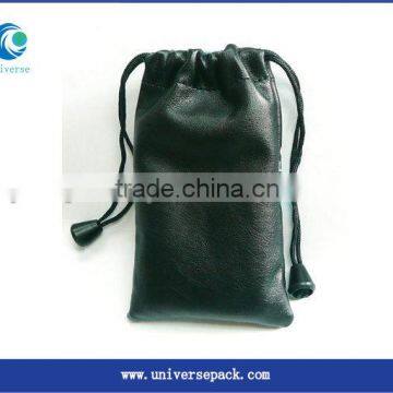 Custom pu leather golf ball bag with brand name