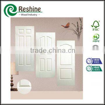 White primer wood hdf unfinished interior door