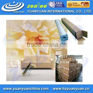 Streched clear Eco solvent paintable wallpaper china in roll