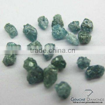 Natural Raw Uncut Greenish Blue Rough Diamond Beads