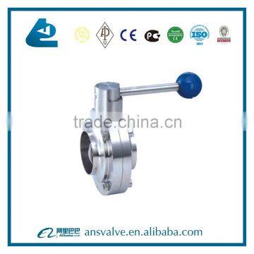 Sanitary Welded type butterfly valve