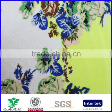 spandex polyester printed velvet fabric