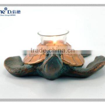 Polyresin Crafts Turtle Shaped Mini Tea Light Candle Holder for Interior Decoration photo-2