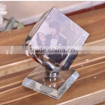 Nice crystal cube color printing photo frame for decoration