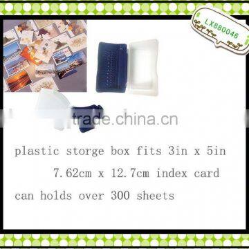 Index Card Holder Case plastic storage Box