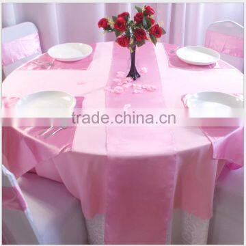 2015 New 60-Inch Square Satin Overlay pink for wedding /party/hotel