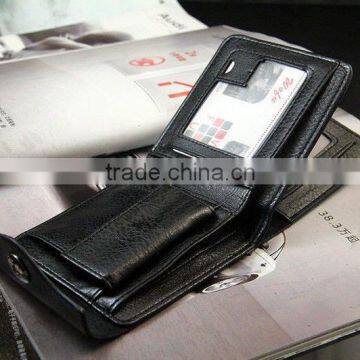 New Black Credit ID Card Holder Slim Purse Men Bifold Leather Wallet photo-3