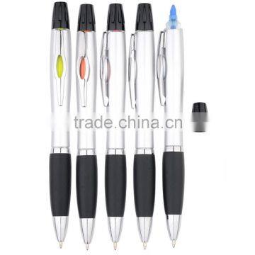 Two Tips Gift Ball Pen With Highlighter, logo printing pen, promotional advertising pen