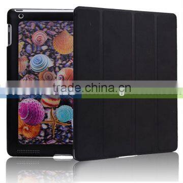 Stand PU flap with 3d pc hard case for iPad 2 with 3D ocean creatures stereograph lagging for wholesale