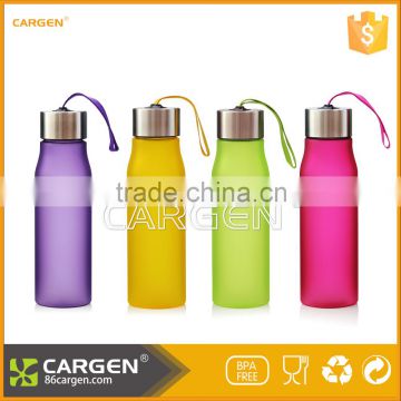 Portable custom tritan frosted plastic sport water bottle