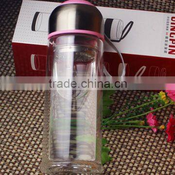 manufacturer direct fashionable high borosilicate glass space cup/301ml-400ml adorable water bottle