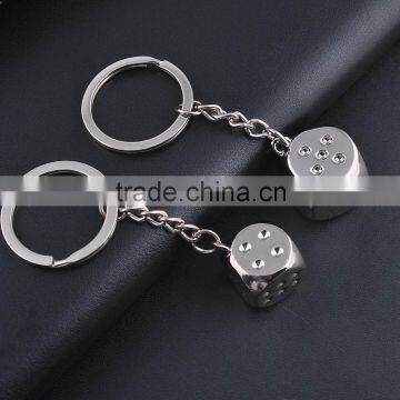 Handmade High Finished Coin Holder Chain Dice Link Chain Pendant Charm Keychain For Unisex