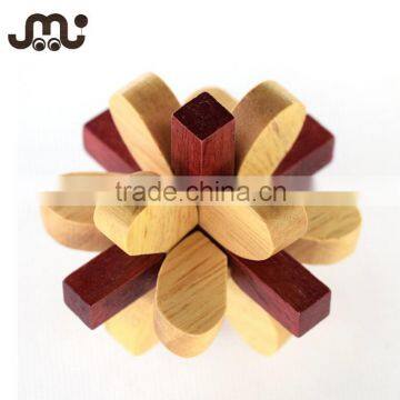 Amazing challenging brain trainning wooden construction puzzle