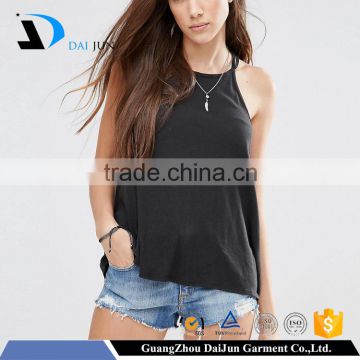 Daijun OEM high quality in plain custom summer women pink seamless wholesale polyester tank top