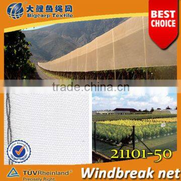 White HDPE High Tensile Windbreak Netting For Harbor , 50gsm