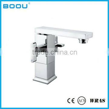 High quality right angle double handlebasin faucet