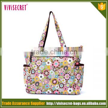 Guangzhou Vivisecret heat transfer printing nylon women bags handbag