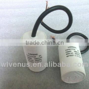 white plastic round case cbb60 8uf 250v capacitor