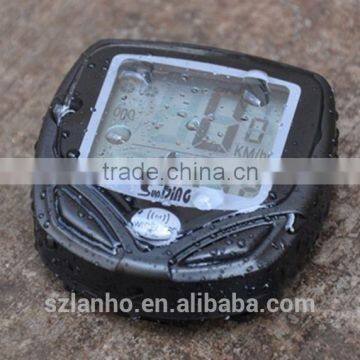 2016 Hotest MultiFunction Black LCD Waterproof Wireless Multifunctional Bicycle Cycle Speedometer Bike Computer Odometer