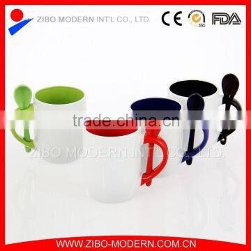 Custom Promotion Souvenir 13oz Spoon In Handle Square Coffee Mug