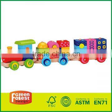 Construction Train Wooden Toy photo-3