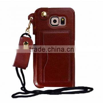 For Samsung Galaxy S6 Wallet Case leather case with Card Slots and Cash Compartment Flip Cover with Kickstand Feature