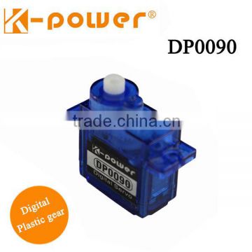 K-power digital 1.9kg 6V 0.08sec rc mini servo 9g micro servo for rc toy rc heli DP0090