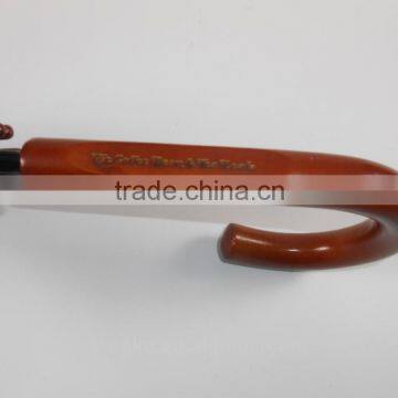 Carved Wooden Handle Straight Umbrella Carved Wood Handle Umbrella photo-3