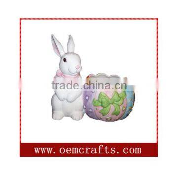 Easter Ware White Bunny Ceramic Egg Cup Holder