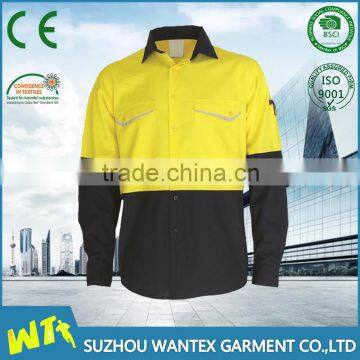 yellow/black hot sale long sleeves t shirt for men working