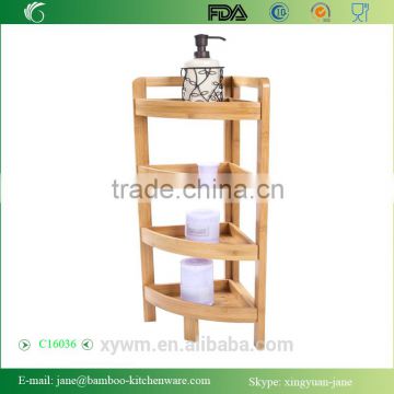 4 Tier Bamboo Corner Storage Shelf