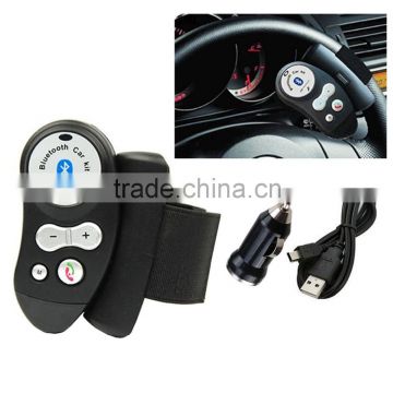 Rechargeable Car Steering Wheel Bluetooth Hands Free Speaker Kit FM12