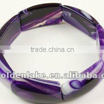 Purple Agate Gemstone Bracelets