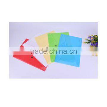 Colorful clear bag with button, pp envelope bag