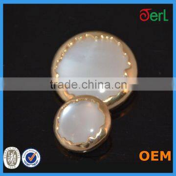 2016 New Design 27MM Round Alloy Hot Sale Resin Button Wholesale for Garments photo-3