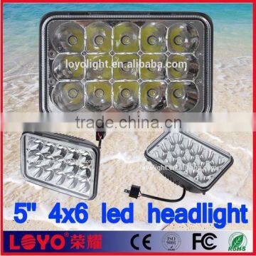 Fast selling! 5 inch auxiliary lamp 4x6 led headlights for Excavator, truck, heavy machinery equipment