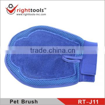 RIGHTTOOLS RT-J11 nylon glove pet grooming brushes with soft rubber pad