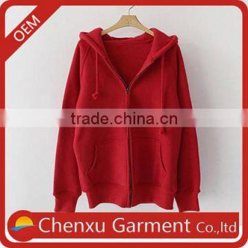 wholesale plain red hoodie 100% cotton plain hoodie bomber jacket woman wholesale blank varsity jackets sports hoodies