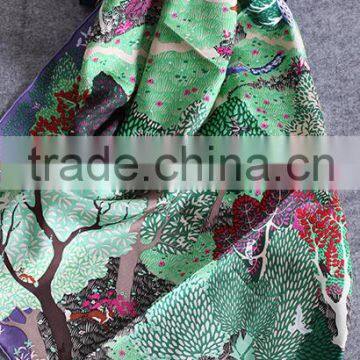 Fashion Digital Printing Silk Twill Scarf