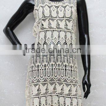 fashion cotton lace embroidered dress design