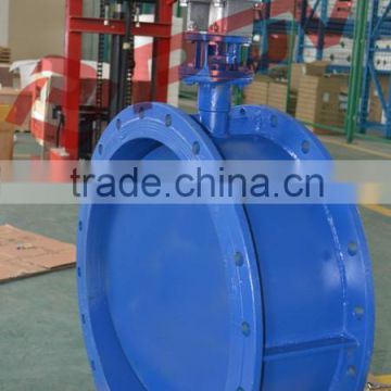 big size flange exhaust butterfly valve