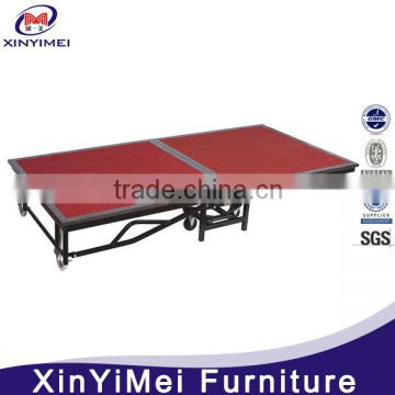 XYM furniture commercial used durable mobile folding stage for trade show